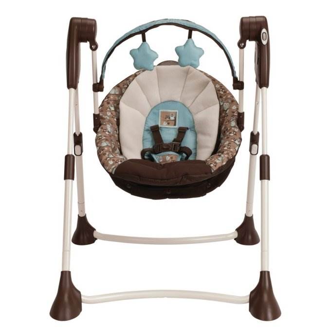 Graco Swing By Me Portable Baby Swing with Mobile Little Hoot 1852650 - Open Box