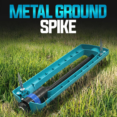 Aqua Joe Oscillating Sprinkler, Ground Spike with Adjustable Spray, 3400 Sq. Ft.
