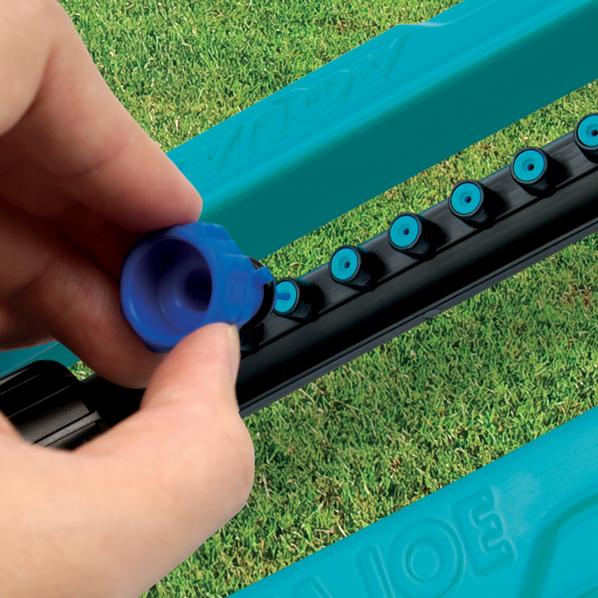 Aqua Joe Oscillating Sprinkler, Ground Spike with Adjustable Spray, 3400 Sq. Ft.