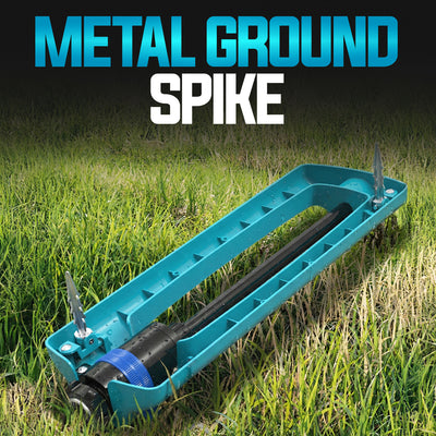 Aqua Joe Oscillating Sprinkler, Ground Spike with Adjustable Spray, 3700 Sq. Ft.