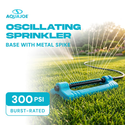 Oscillating Sprinkler w Adjustable Spray, Standard Base/Metal Ground (Open Box)