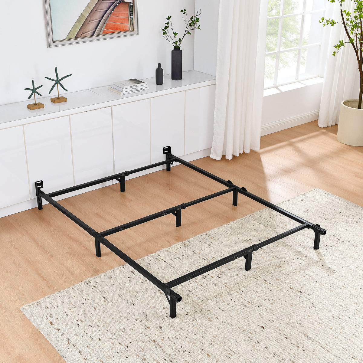 Hercules 7" Adjustable Metal Bed Frame for Twin, Full, and Queen Size Mattress - VMInnovations