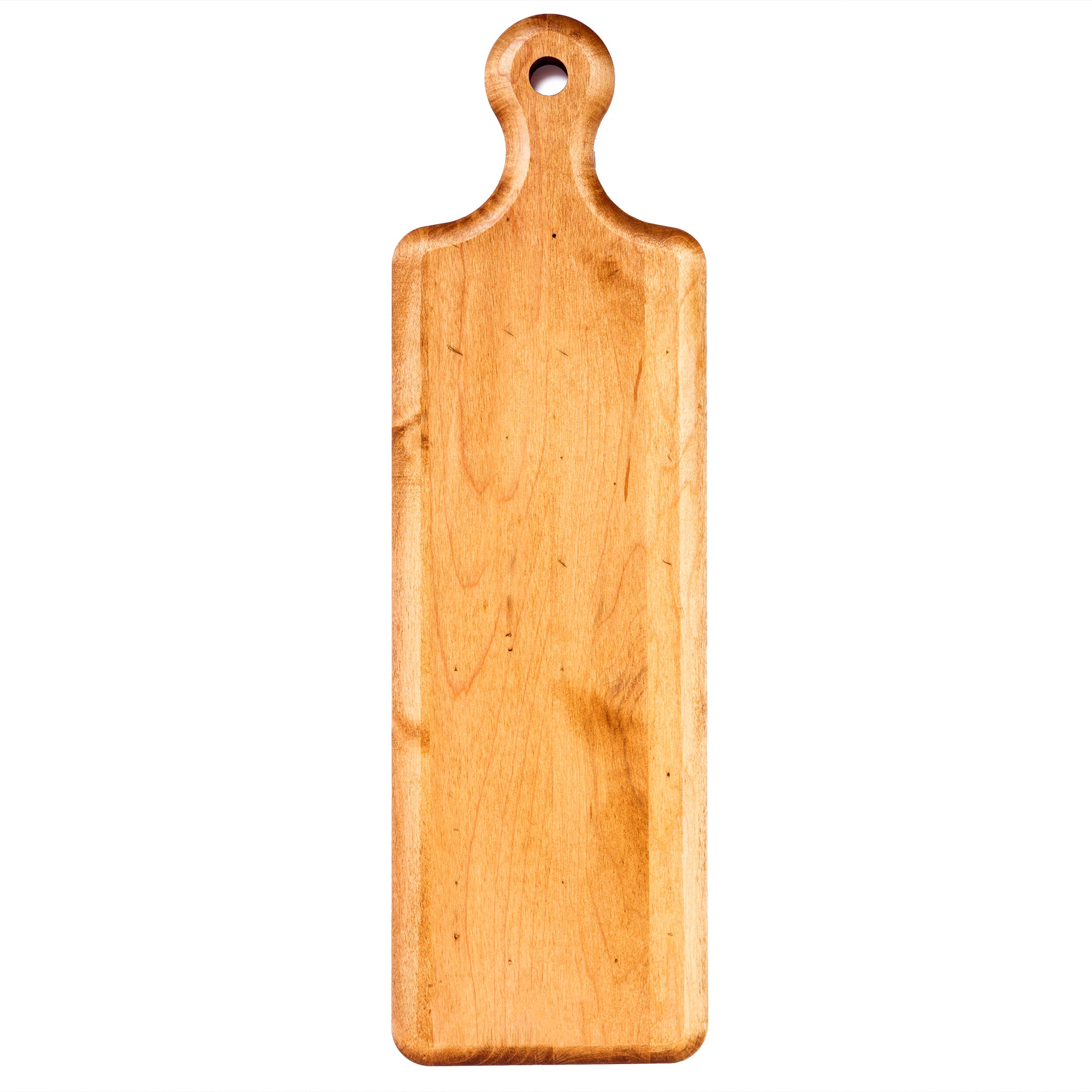 J.K. Adams Maple Artisan Plank, Wooden Serving Board Tray with Handle, 20" x 6" - VMInnovations
