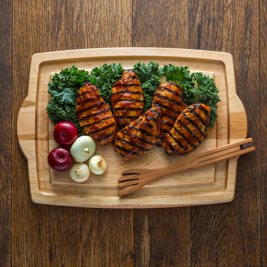 J.K. Adams Farmhouse Maple Carving Cutting Board w/ Handles, 20" x 14" x 0.75"