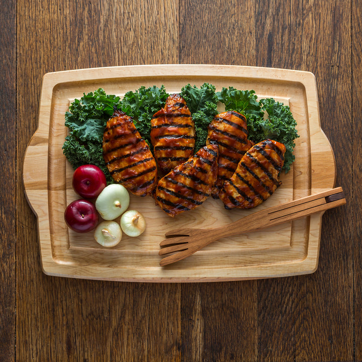 J.K. Adams Farmhouse Maple Carving Cutting Board w/ Handles, 20" x 14" x 0.75"