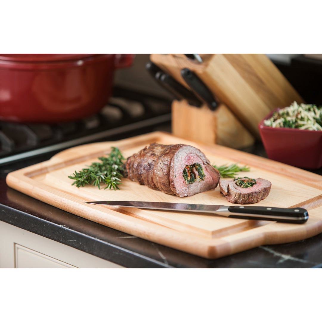 J.K. Adams Farmhouse Maple Carving Cutting Board w/ Handles, 20" x 14" x 0.75"