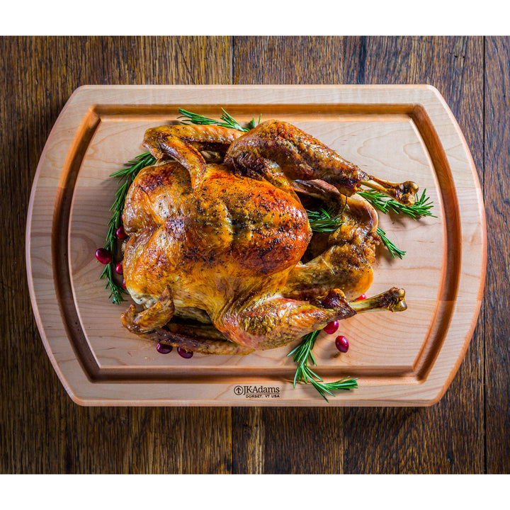 J.K. Adams Maple Reversible Carving Board, Wood Cutting Board, 20" x 14" x 1.25" - VMInnovations