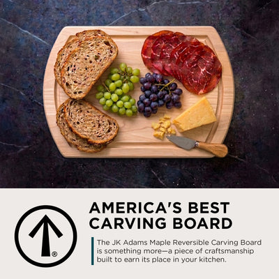 J.K. Adams Maple Reversible Carving Board, Wood Cutting Board, 20" x 14" x 1.25" - VMInnovations