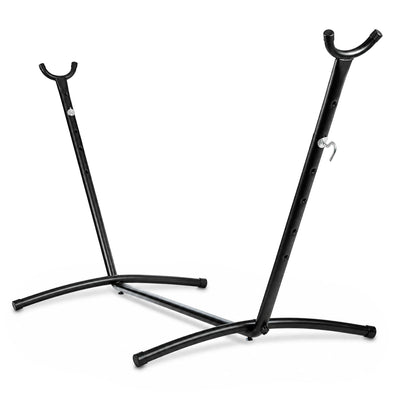 Elevon 9 ft Adjustable Steel Hammock Stand with Rubber Feet, Up to 450 lb, Black
