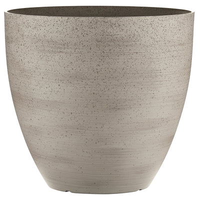 Southern Patio 13-Inch Egg Planter, UV Protected Resin with Drainage Hole, White