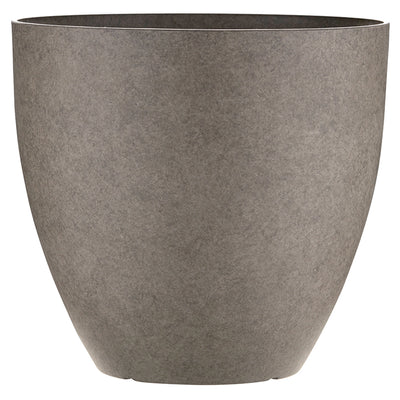 Southern Patio 13-Inch Egg Planter, UV Protected Resin, Graystone, Pack of 6