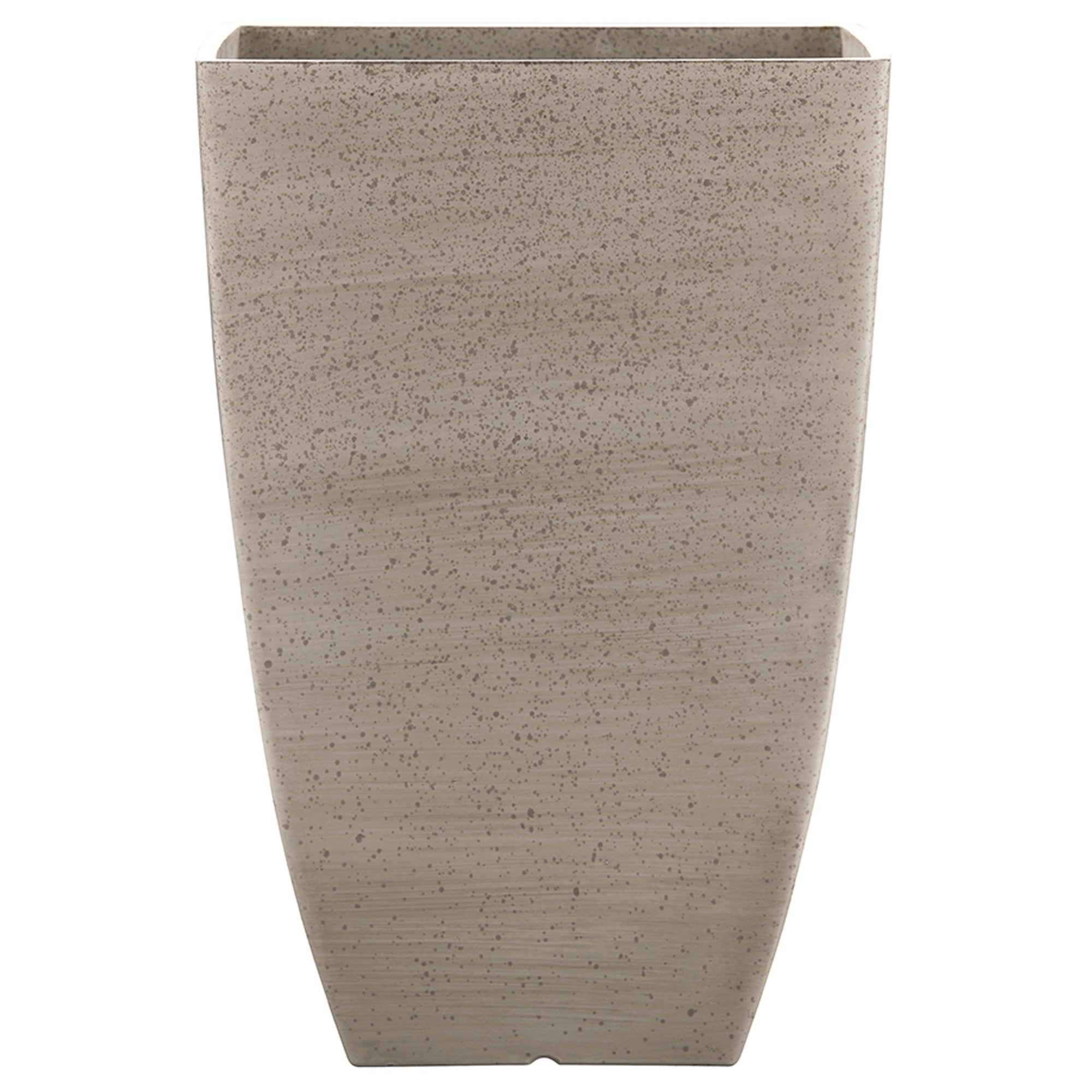 Southern Patio 15.5-Inch Newland Square Planter, UV Protected Resin, White