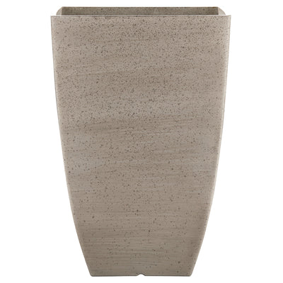 Southern Patio 15.5-Inch Newland Square Planter, UV Protected Resin, White