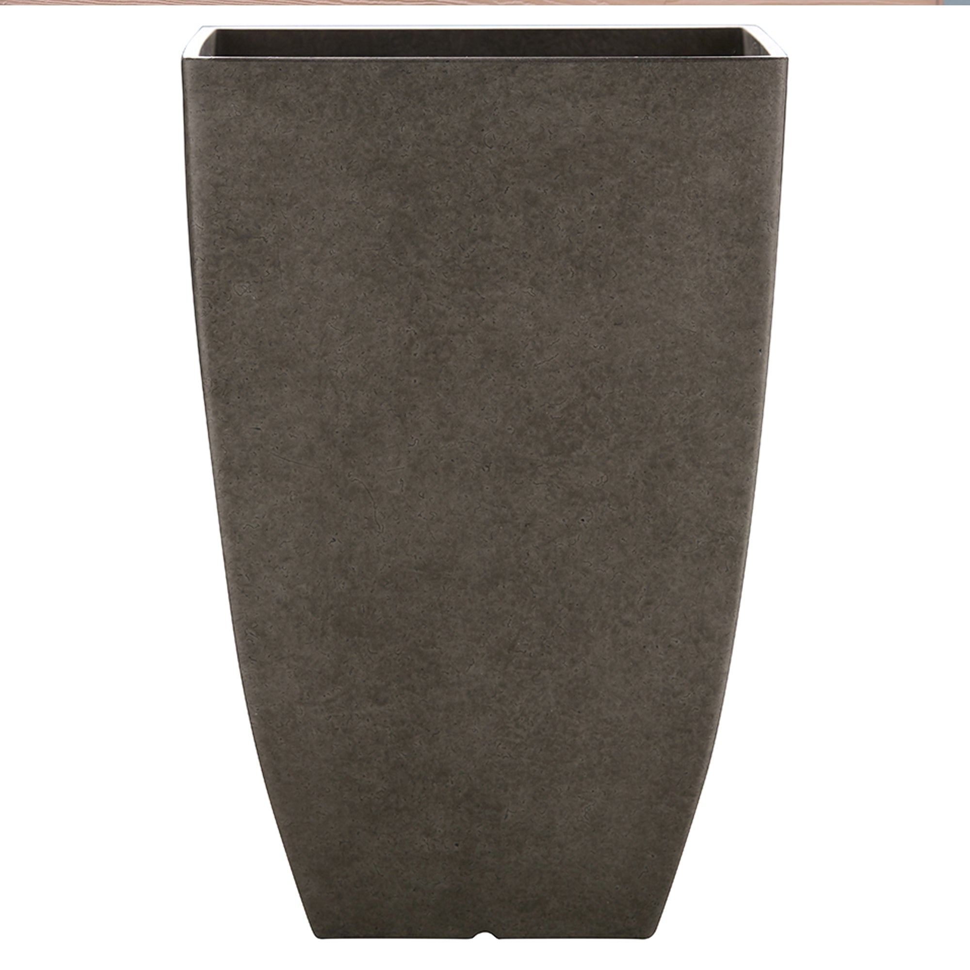 Southern Patio 15.5-Inch Newland Square Planter, UV Protected Resin, Gray
