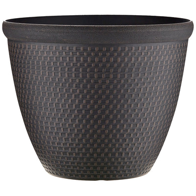 Southern Patio 15.9-Inch Cromarty Planter, Durable UV Protected Resin Pot, Red