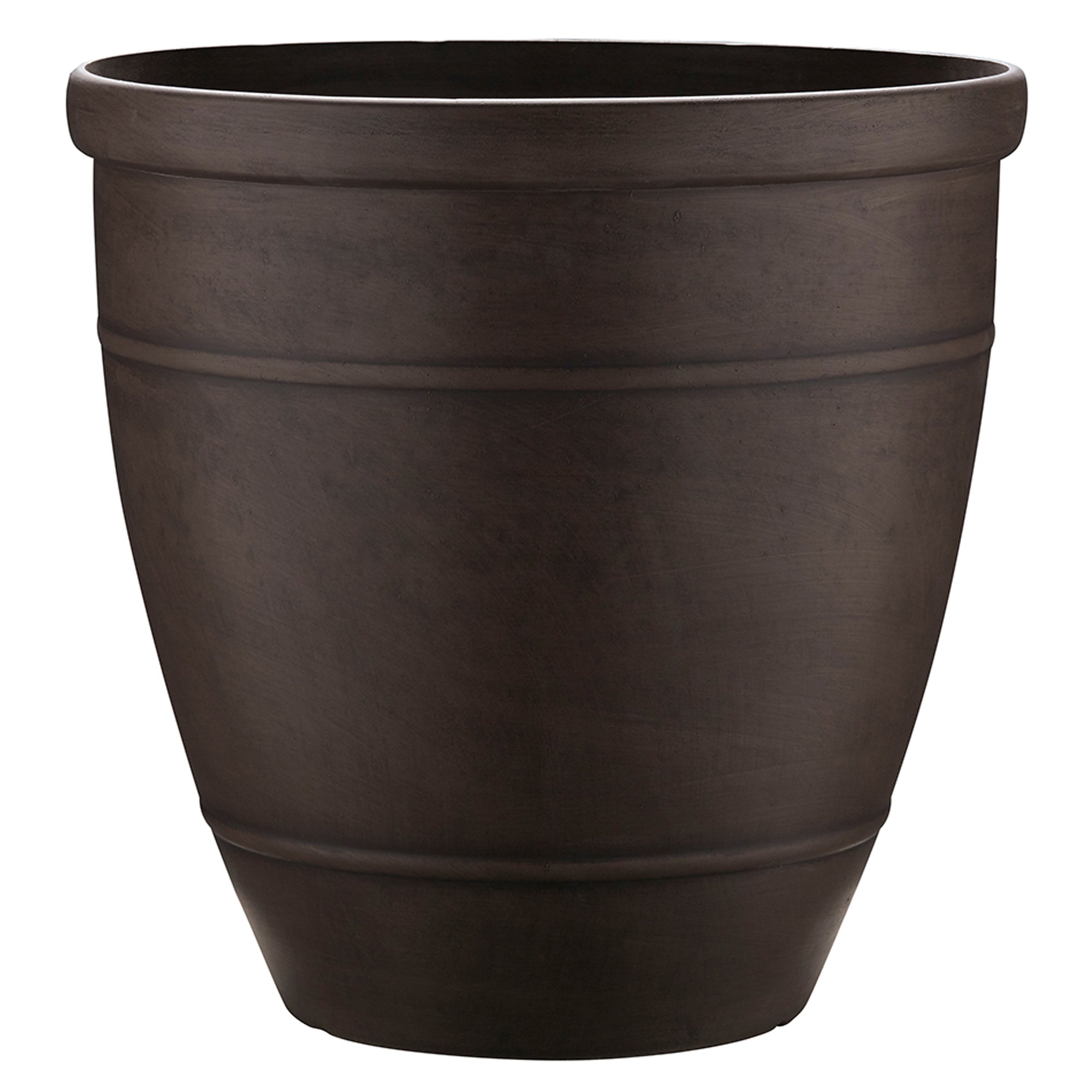 Southern Patio Rubber Wright 18" Planter, Large Plants and Outdoor Spaces, Brown