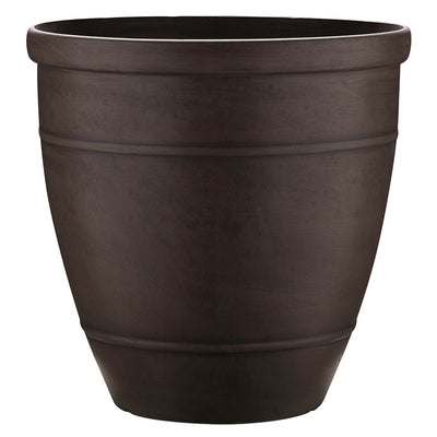 Southern Patio Rubber Wright 18" Planter, Large Plants and Outdoor Spaces, Brown