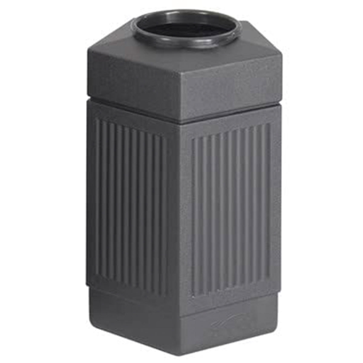 Safco Canmeleon Pentagon Trash Can for Indoor/Outdoor, Open Top, 30 Gallon Black - VMInnovations