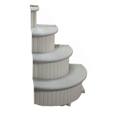 Confer Plastics Curved 4-Step Above Ground Pool Stair System & Add-on Steps - VMInnovations