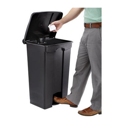 Step On Trash Can w/Foot Pedal, 23 Gal Plastic Hands Free Waste Bin (Open Box) - VMInnovations
