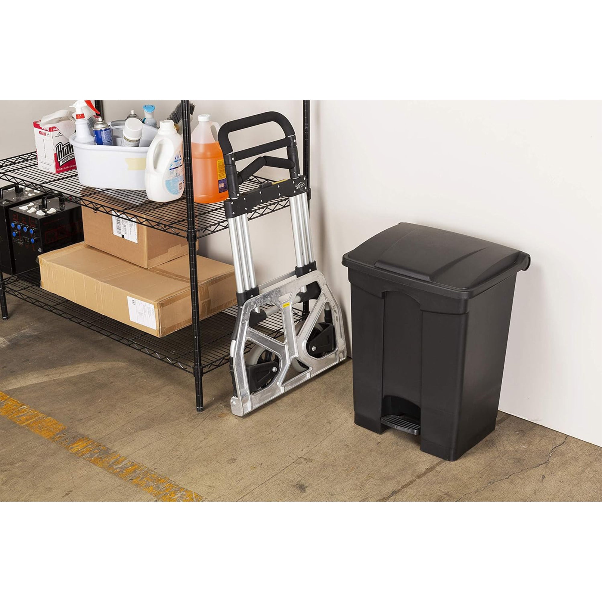Step On Trash Can w/Foot Pedal, 23 Gal Plastic Hands Free Waste Bin (Open Box) - VMInnovations