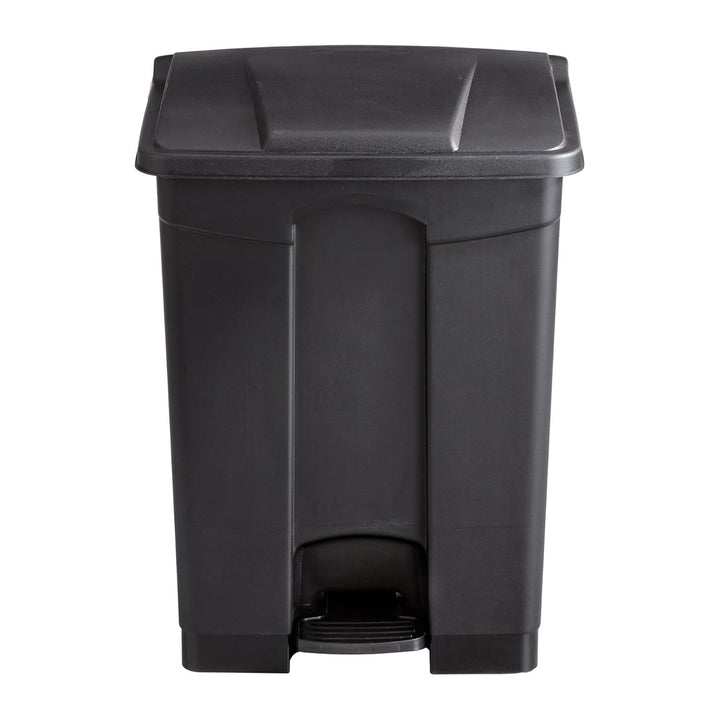 Safco Step On Trash Can w/Foot Pedal, 17 Gal Plastic Hands Free Waste Bin, Black - VMInnovations