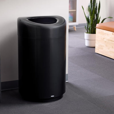 Safco Open Top Trash Can, Indoor Home 30 Gallon Waste Bin Container, Black - VMInnovations