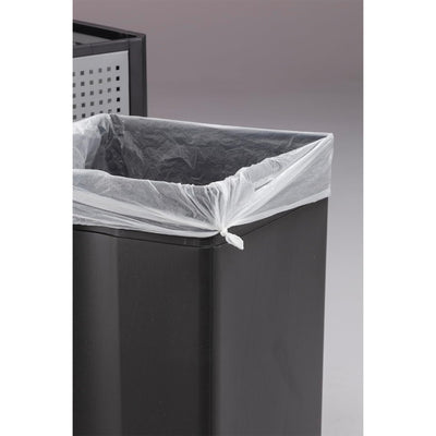 Safco Evos Steel Trash Can, 15 Gallon Garbage Bin for Indoors or Outdoors, Black - VMInnovations