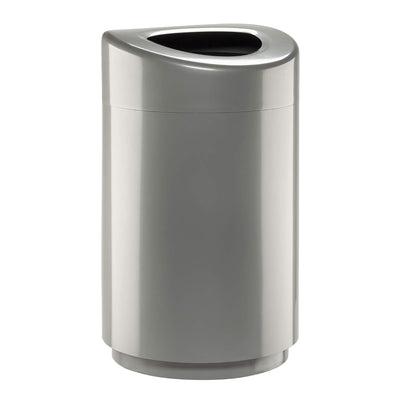 Safco Open Top Trash Can, Indoor Home 30 Gallon Waste Bin Container, Silver - VMInnovations