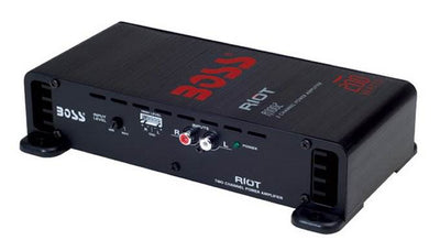 BOSS R1002 200W 2-Channel Car Audio Amplifier Amp & 8 Gauge Install Amp Kit&RCA - VMInnovations