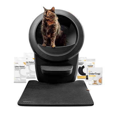 Litter-Robot 4 Supply & Accessory Bundle by Whisker, Black (Open Box) - VMInnovations
