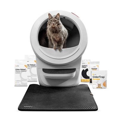 Litter-Robot 4 Supply & Accessory Bundle by Whisker, White