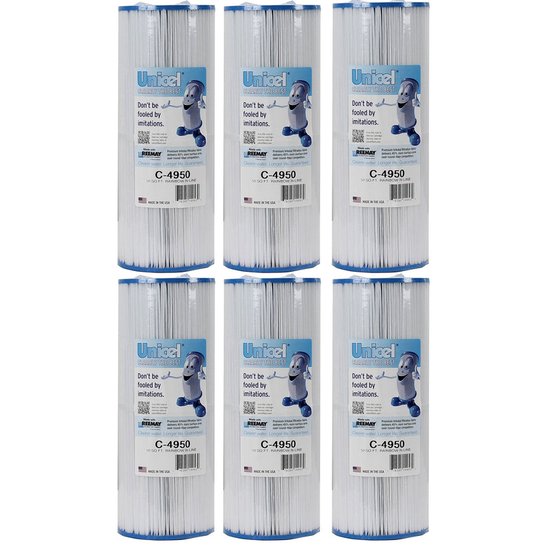 Unicel C-4950 Replacement 50 Sq Ft Pool Hot Tub Spa Filter Cartridge (6 Pack)
