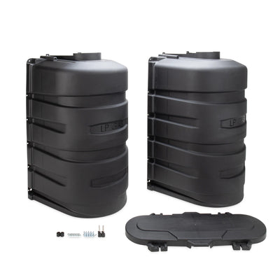 Camco Dual Propane Tank Cover for Campers or RVs, Fits 2 30 Pound Steel Tanks - VMInnovations
