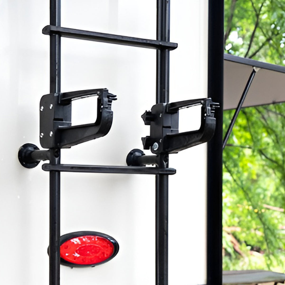 Camco Clamp-N-Carry Lockable Chair & Bike Rack for RV Ladders, Adjustable Strap - VMInnovations