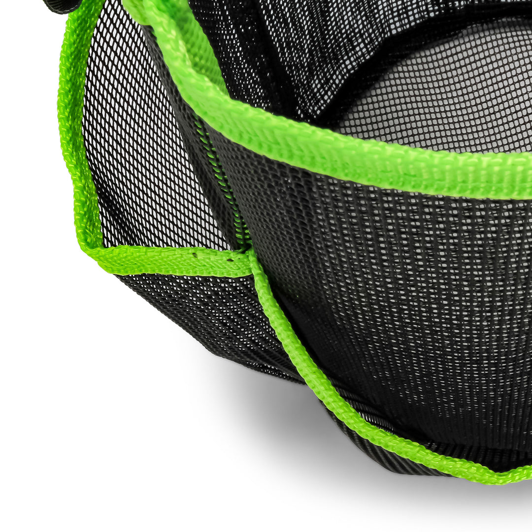 Camco Shower Caddy, Mesh Bag Bathroom Storage Accessory with Handle, Black/Green - VMInnovations