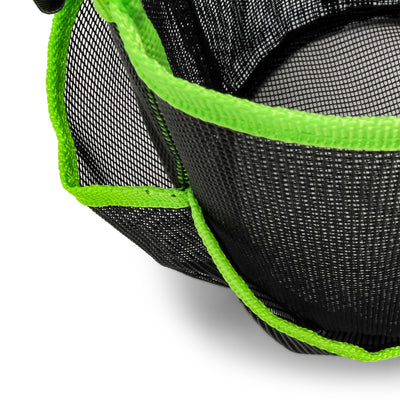 Camco Shower Caddy, Mesh Bag Bathroom Storage Accessory with Handle, Black/Green - VMInnovations