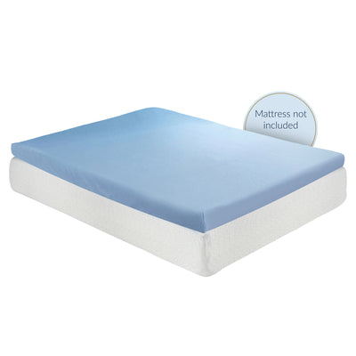 Roost Sleep Cool Cloud 3" Memory Foam Twin XL Mattress Topper with Cover, Blue