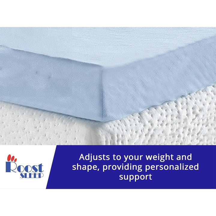 Roost Sleep Cool Cloud 3" Gel-Infused Memory Foam Cooling Mattress Topper, Queen