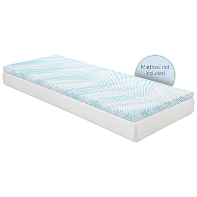 Roost Sleep Cool Cloud Supreme 3" Memory Foam Twin XL Mattress Topper, Blue