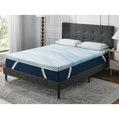 Roost Sleep Cool Cloud Supreme 3" Gel Memory Foam Cooling Mattress Topper, Queen (Used)