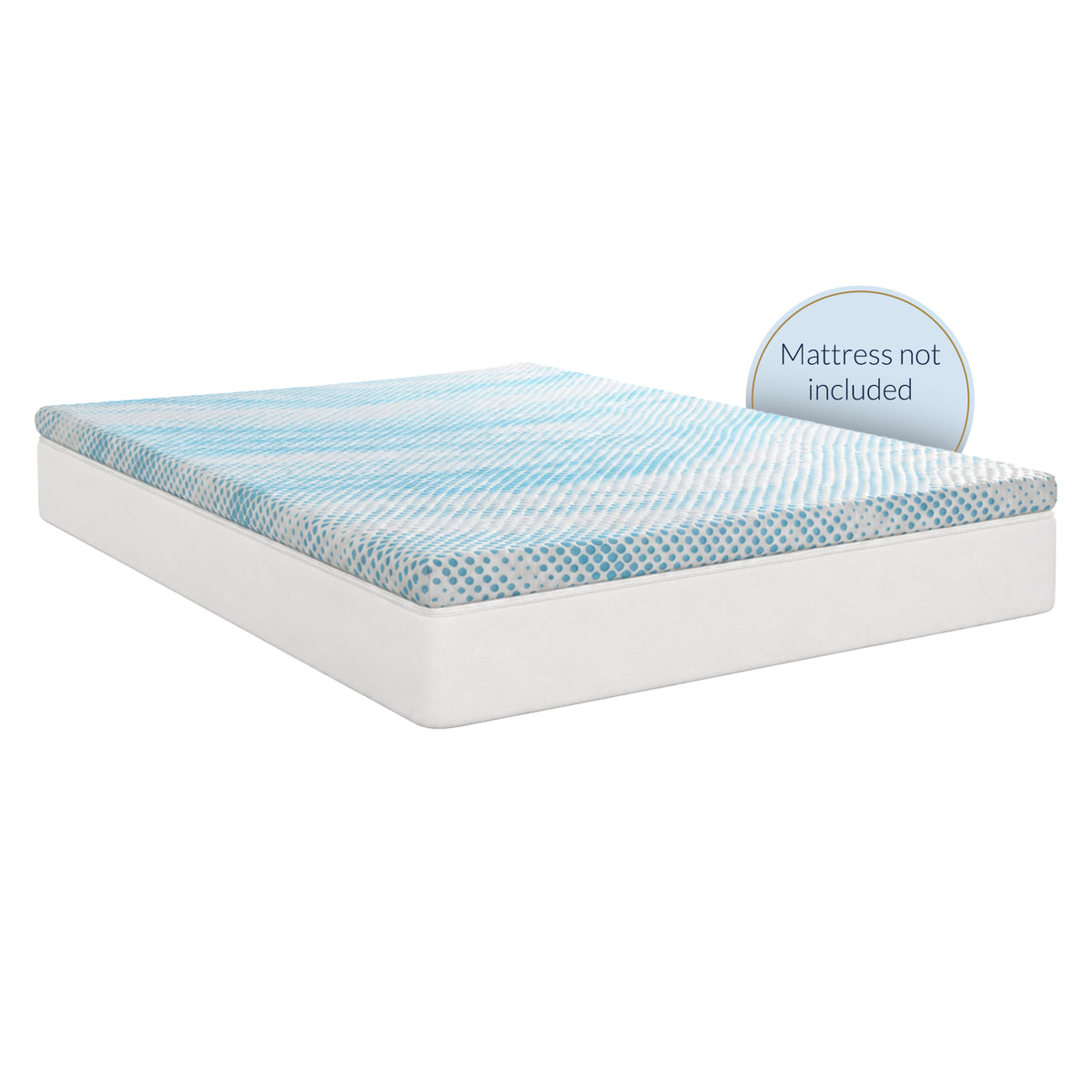 Roost Sleep Cool Cloud Supreme 3" Gel Memory Foam Cooling Mattress Topper, Queen