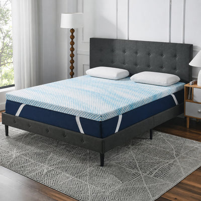 Roost Sleep Cool Cloud Supreme 3" Gel Memory Foam Cooling Mattress Topper, Queen