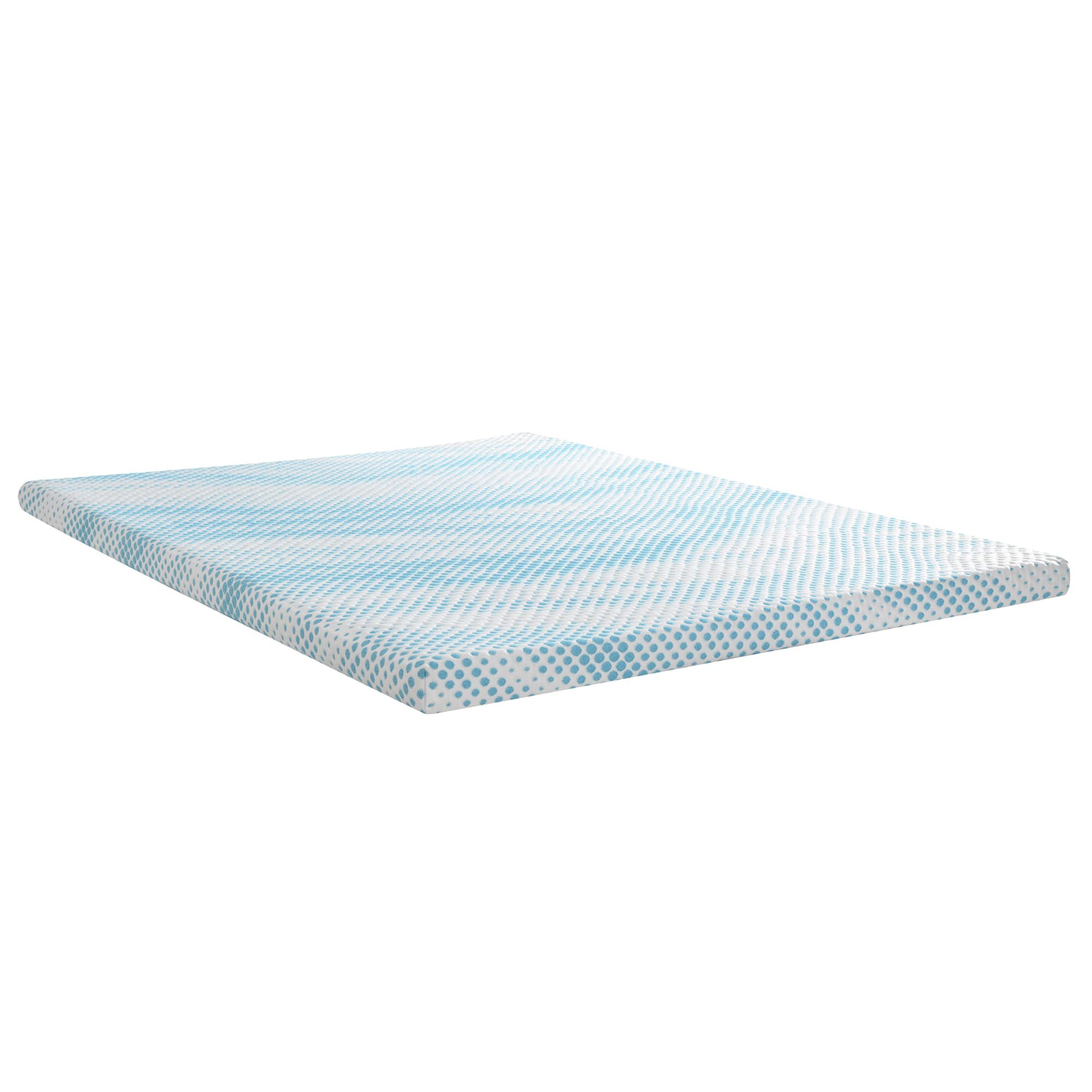 Roost Sleep Cool Cloud Supreme 3" Memory Foam Cali King Mattress Topper, Blue