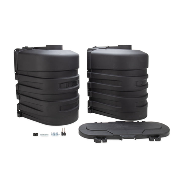 Camco Dual Propane Tank Cover for Campers or RVs, Fits 2 20 Pound Steel Tanks - VMInnovations