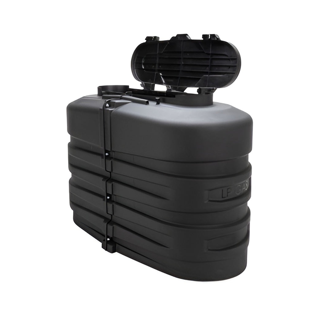 Camco Dual Propane Tank Cover for Campers or RVs, Fits 2 20 Pound Steel Tanks - VMInnovations