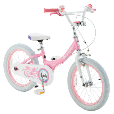 RoyalBaby Petal Queen Outdoor Kid's Bicycle with Kickstand, 16 Inch, Pink