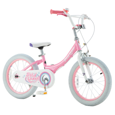 RoyalBaby Petal Queen Outdoor Kid's Bicycle with Kickstand, 16 Inch, Pink
