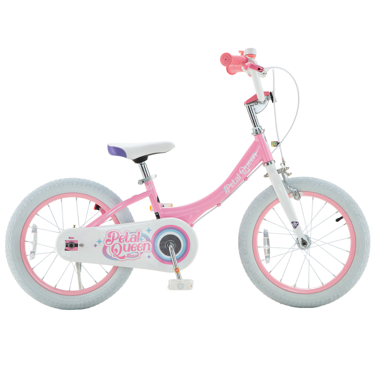 RoyalBaby Petal Queen Outdoor Kid's Bicycle with Kickstand, 16 Inch, Pink