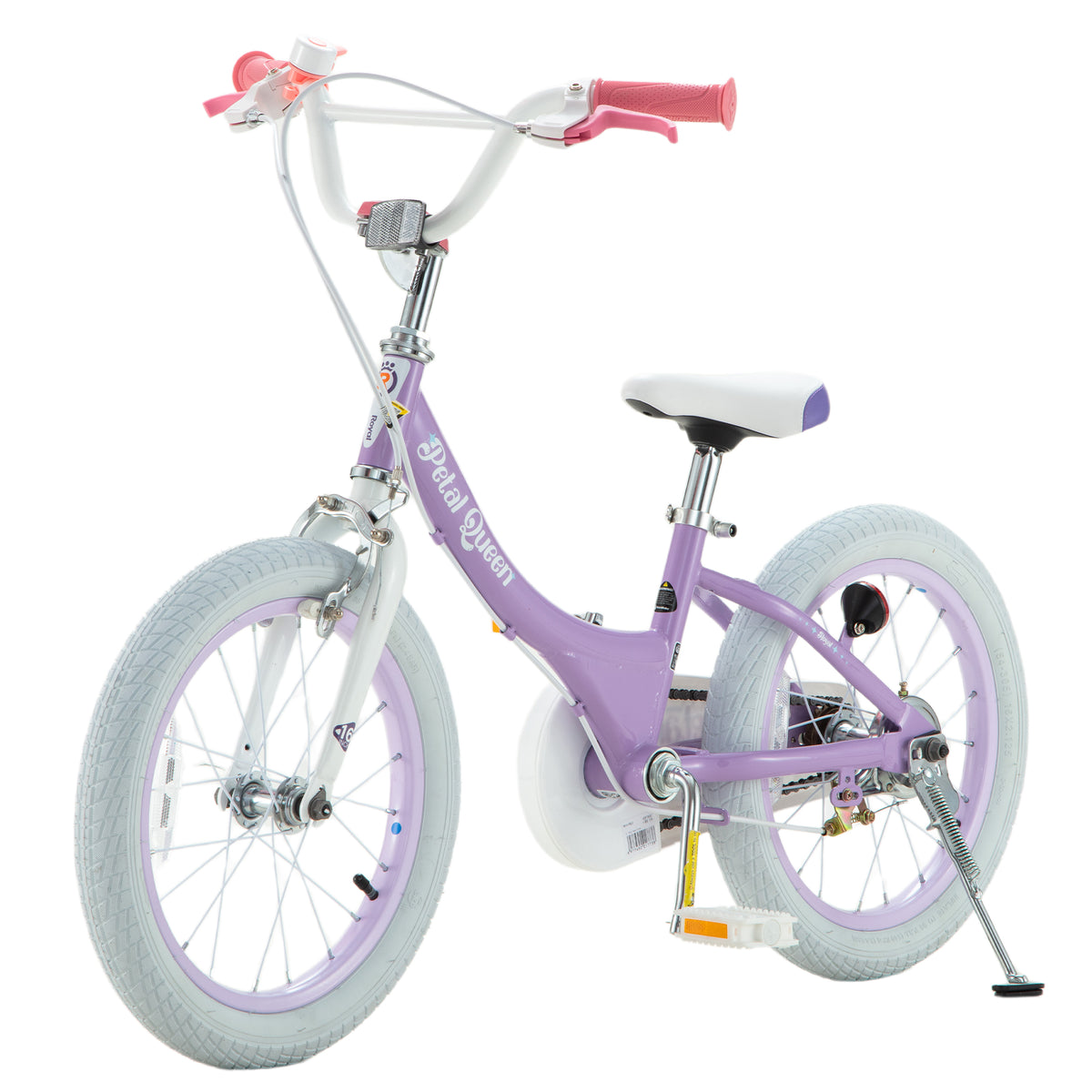 RoyalBaby Petal Queen Outdoor Kid's Bicycle with Kickstand, 16 Inch, Purple